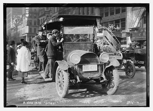 A Photo of a New York Jitney Cab Retrieved From the Library of Congress
