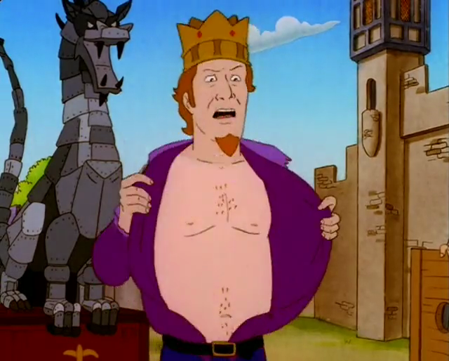 Alan Rickman as King Philip in King of the Hill