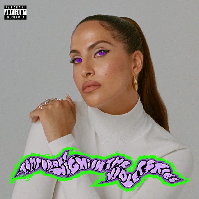 The album cover for Snoh Aalegra’s “Temporary Highs in the Violet Skies” album