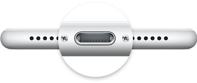 Apple’s later iPhones charging port (Lightning connector)
