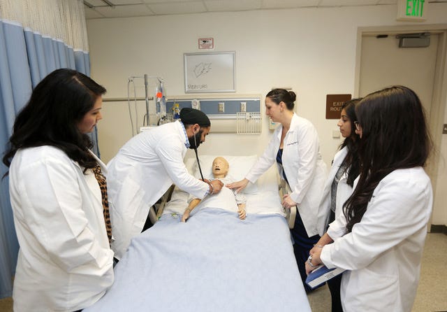 Cal State LA nursing students receive hands-on training in simulation lab.