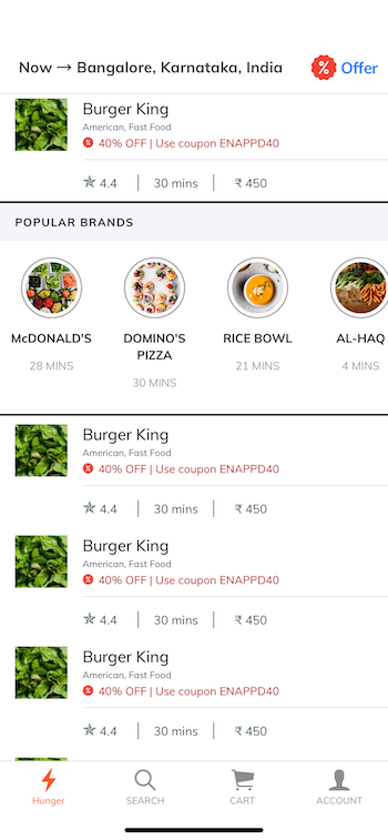 Order History - Ionic 5 Food Ordering Template