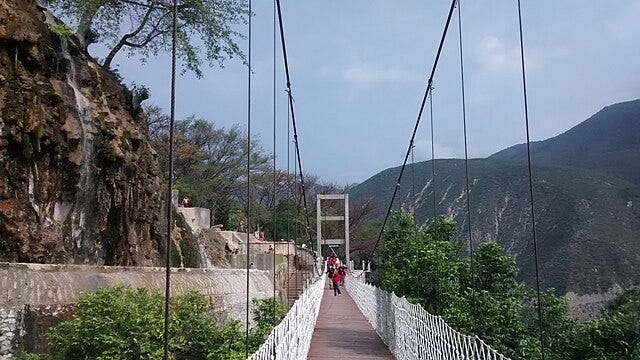 Tolantongo landscape from a bridge