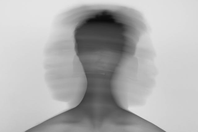 Motion blurred face