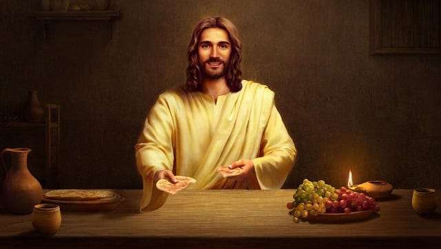 Jesus Eats Bread