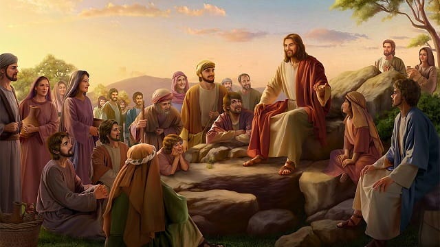 illustration of Jesus Christ preaching