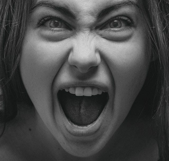 Angry Screaming Sociopathic Woman