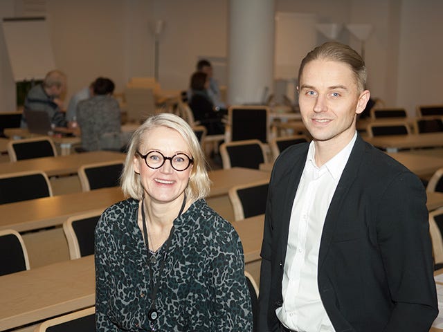 Kuvassa Anna-Mia Myllykangas ja Janne Pulkkinen.