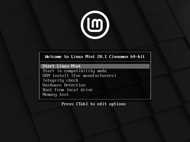 Iniciar Linux Mint