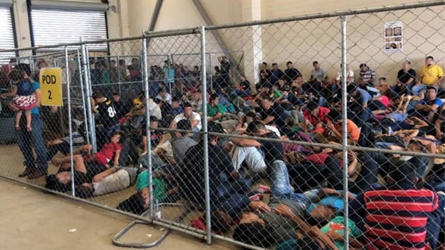Overcrowded Migrant Detention Facility