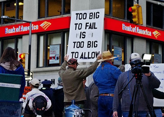 A photo showing protesters in the Occupy Wallstreet movement.
