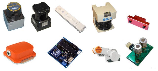 Robot sensors and other components