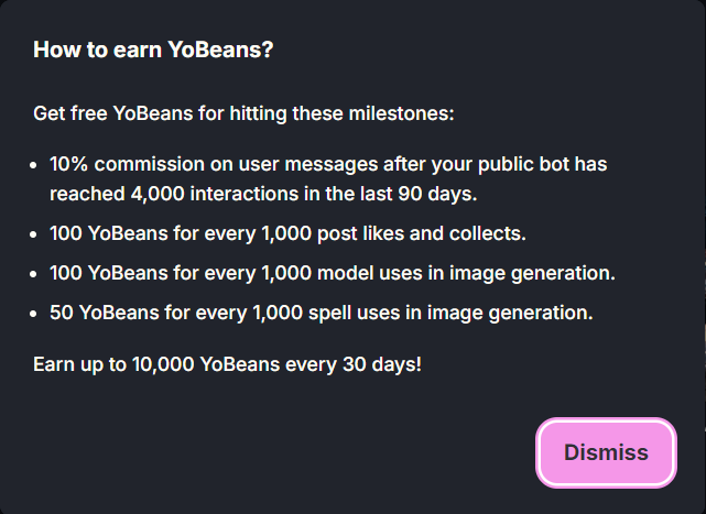 The way to earn Yobeans