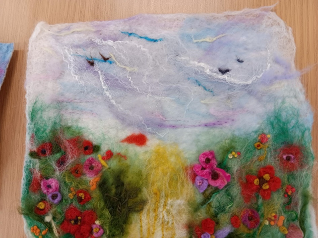 My needle-felting meadow :)