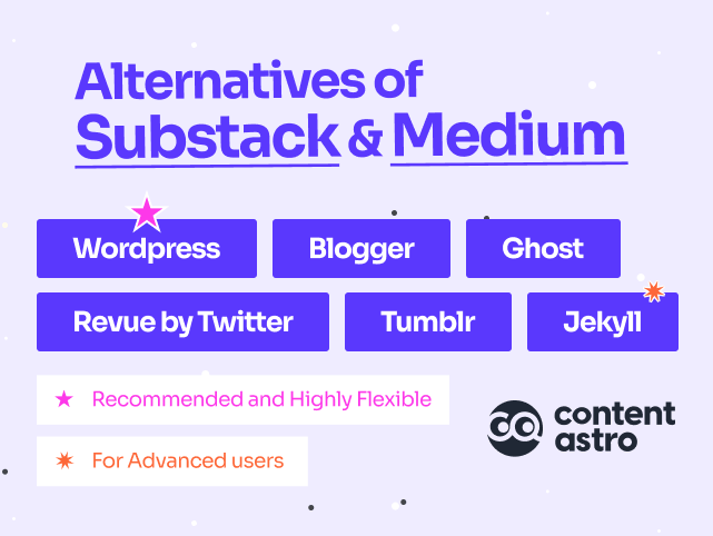 Alternatives of Substack and Medium — for Bloggers and Content Creators