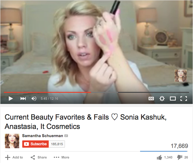 YouTube Influencer Samantha Schuerman with Anastasia Beauty