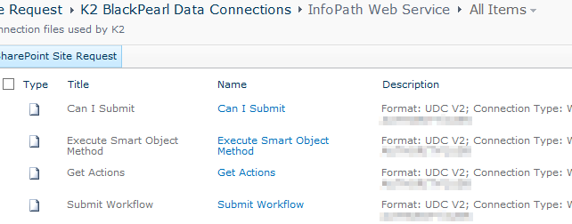 K2 BlackPearl Data Connections - UDCX Files