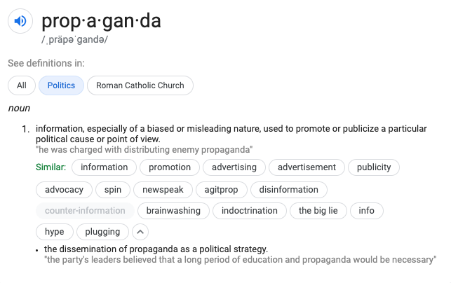 Definition of propaganda