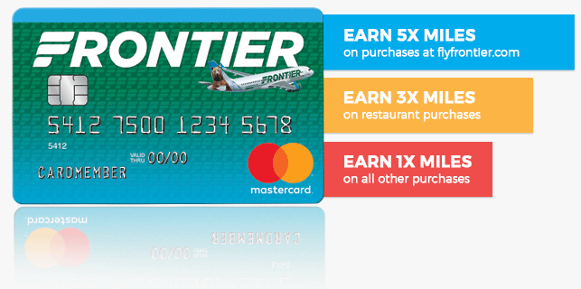 Frontier Airlines master card miles option