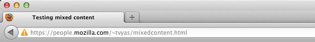 Firefox Mixed Content Warning