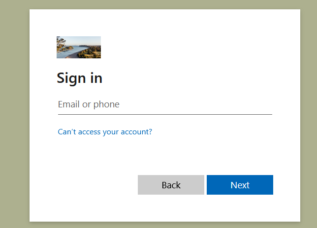 Image showing sign-in screen with sign-up link removed