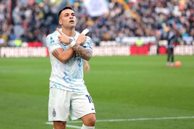 Lautaro Martinez Jadi Pembeda, Inter Tumbangkan Udinese,Yuk Main DI ITUDEWA