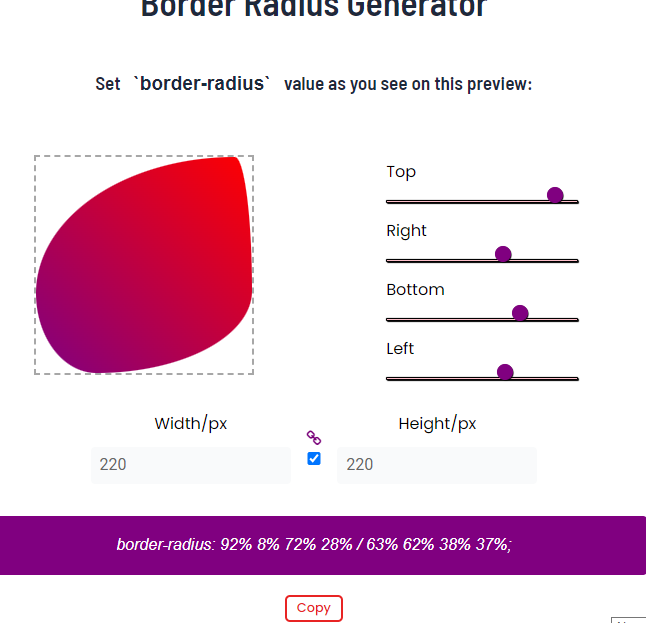 border radius generator