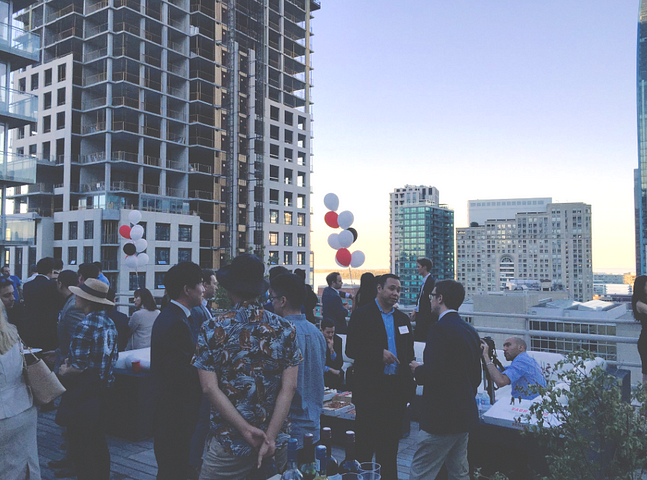 Overbond Launch Party Accelerator Rooftop Party FinTech Startup