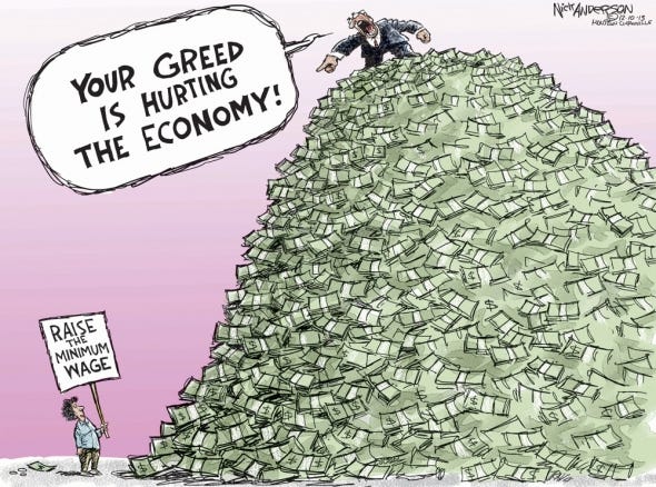 greed in society