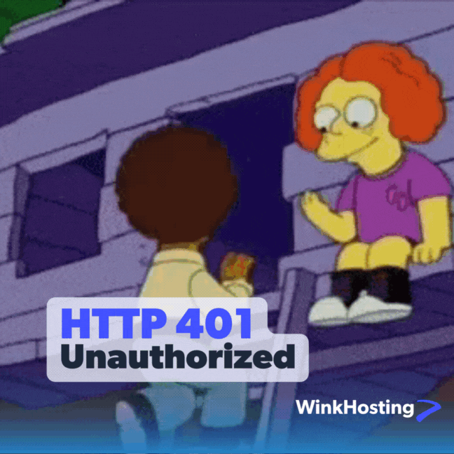 HTTP 401 Unauthorized Simpsons Lemon Tree WinkHosting