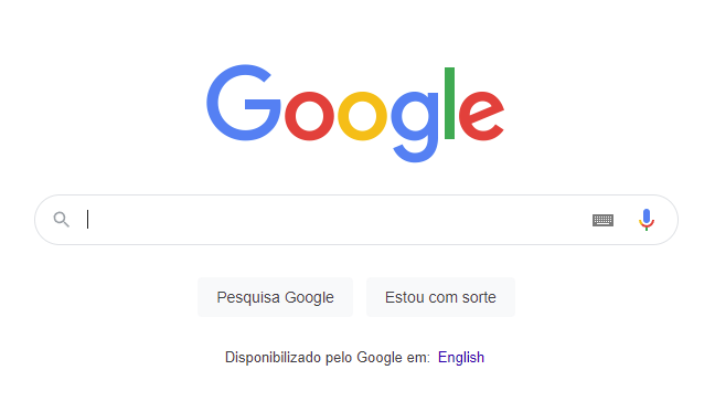 página inicial do google