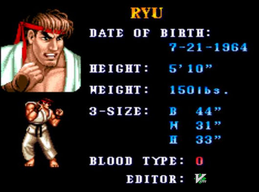 Ryu mastered motions and operators before mastering Hadoken