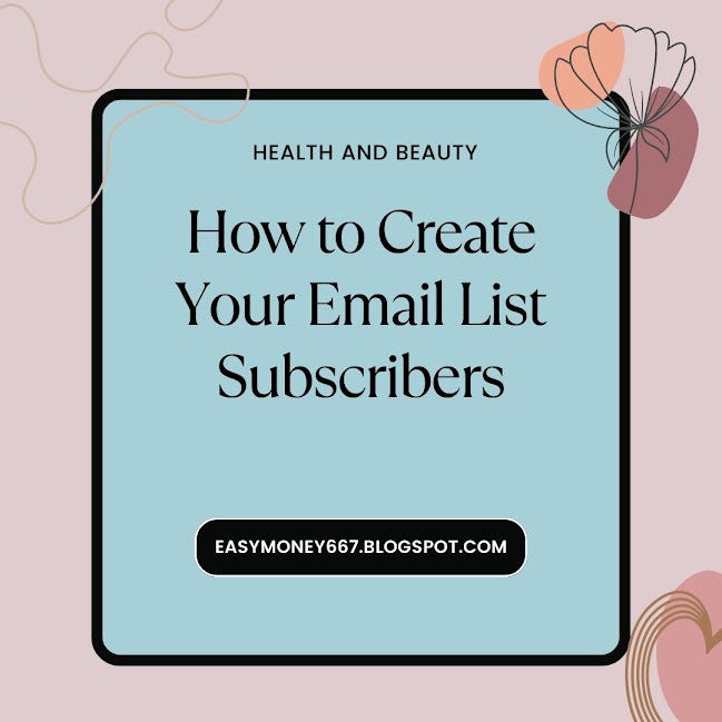 how to create email list