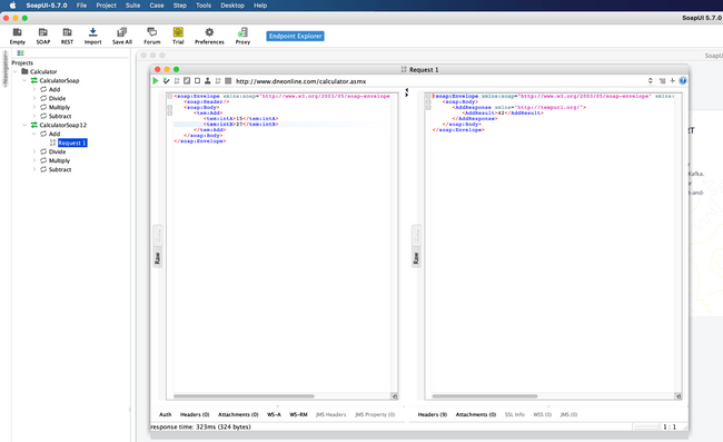 Screenshot of SoapUI from SmartBear