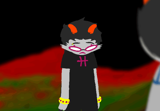 Meenah looking dejected at having just dumped Vriska.