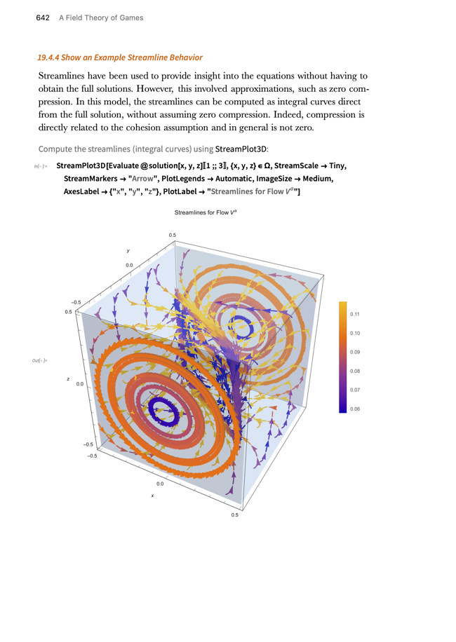 Excerpt from “A Field Theory of Games: Introduction to Decision Process Engineering, Volume 2” on StreamPlot3D function