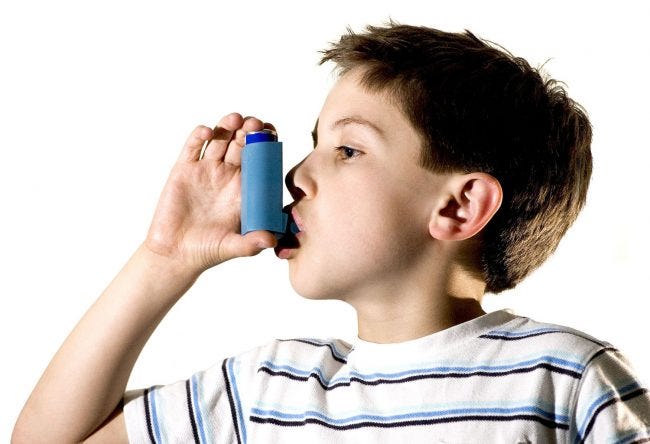 a boy with asthma