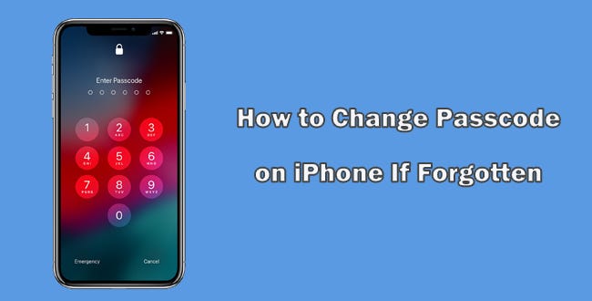 how to change passcode on iPhone if forgotten