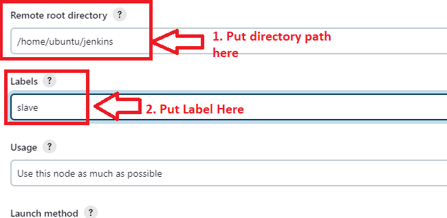Choose Label & Root Directory
