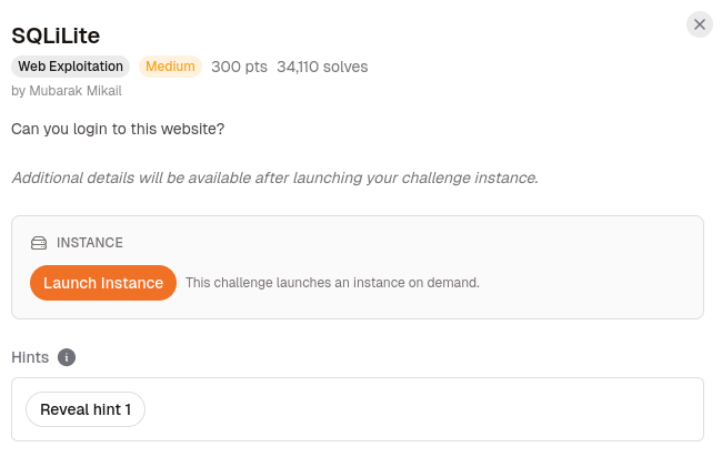 Writeup for CyLab/picoCTF challenge “SQLiLite”