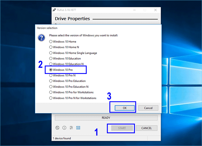 click Start and select Windows edition