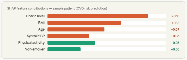 Explainable AI for NHS risk prediction with SHAP