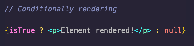 Conditionally rendering an element to the virtual DOM in JSX
