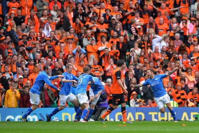 Dundee United losing the 2014 Scottish Cup Final to St Johnstone