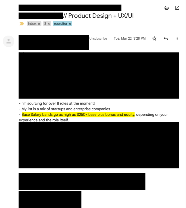 designer offer email up to 250k