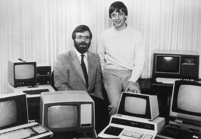 Bill Gates and Paul Allen, picture of Microsoft co-founders from 1981