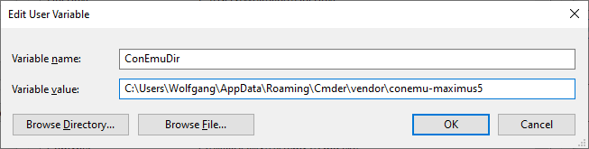 ConEmuDir environment variable
