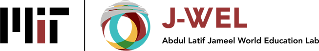 J-WEL logo with text that says “MIT Abdul-Latif Jameel World Education Lab, J-WEL”