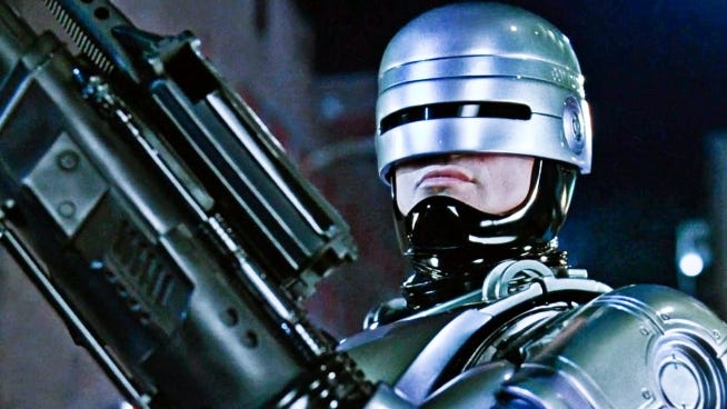 A depiction of the RoboCop from the 1987 film, ‘RoboCop’