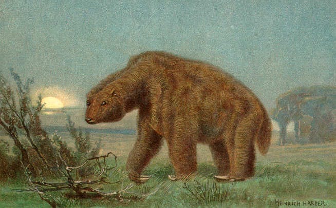 Megatherium By Heinrich Harder (1858-1935) (The Wonderful Paleo Art of Heinrich Harder) [Public domain], via Wikimedia Commons